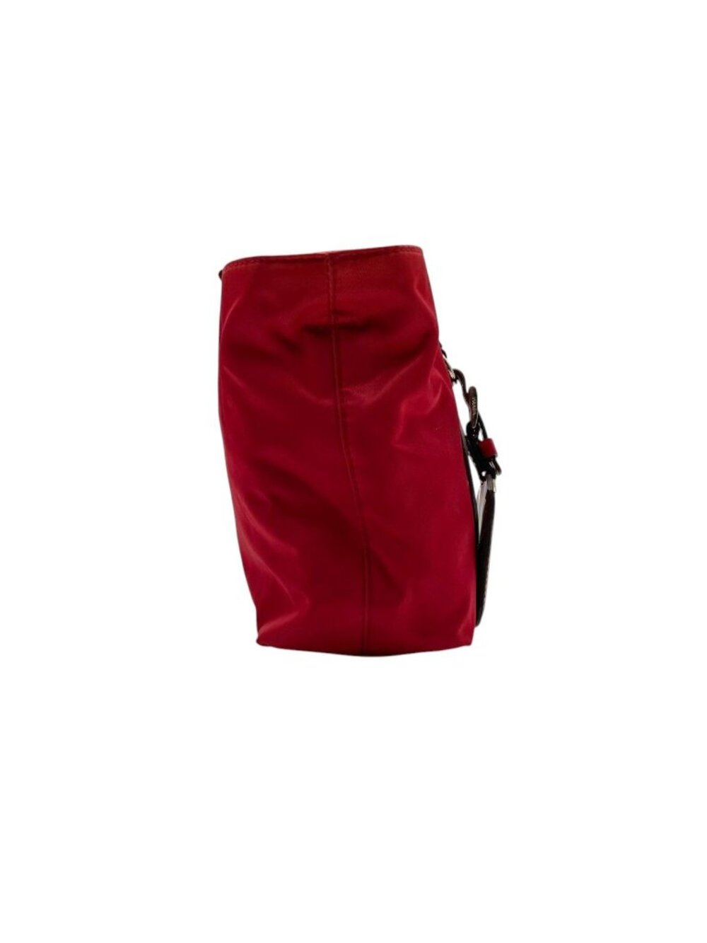 Prada Tote Mini Bag Nylon Patent Enamel Tessuto Red Vintage Classic Outing Walk - Picture 6 of 10